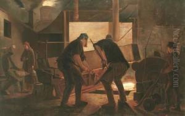 The Foundry Oil Painting by Eyre Crowe