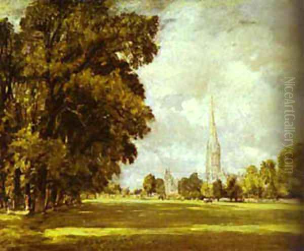 A View Of Salisbury Cathedral 1825 Oil Painting by John Constable