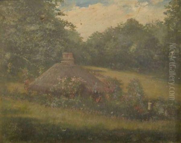 Inscribed To Slip The Bungalow Oil Painting by Henry Crowther