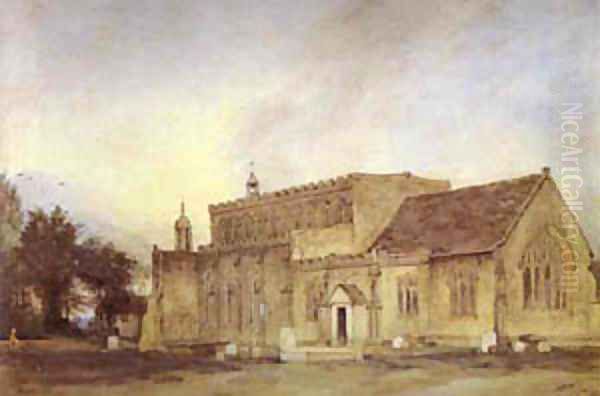 East Bergholt Church 1811 Oil Painting by John Constable