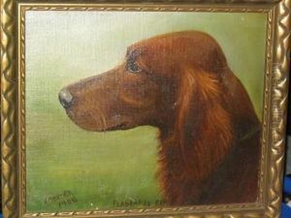 'flashaway Rip' - An Irish Setter Oil Painting by Henry Crowther