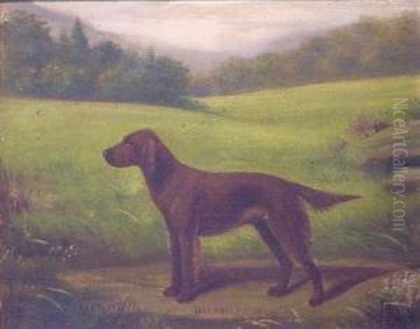 'delaware Peggy' In A Landscape Oil Painting by Henry Crowther