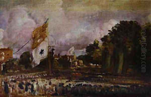 Holiday Of Waterloo In East Bergholt Oil Painting by John Constable