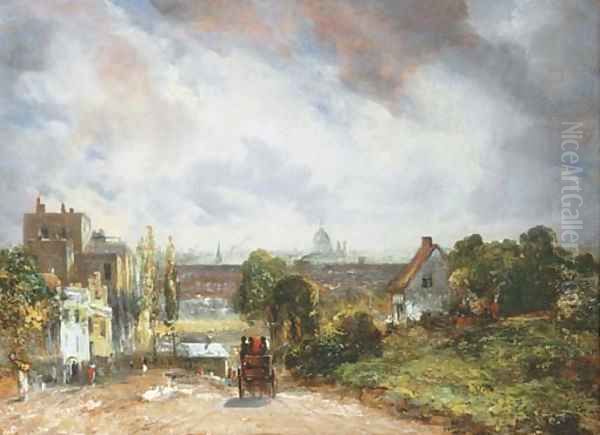 View of the City of London from Sir Richard Steele's Cottage, Hampstead Oil Painting by John Constable