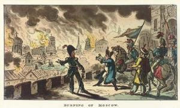 Burning Of Moscow Oil Painting by George Cruickshank