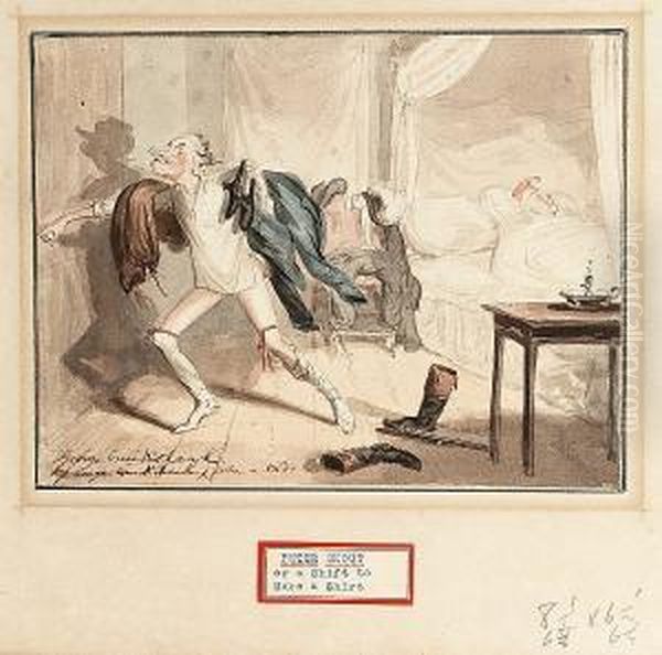 Peter Snout, Or, A Shift To Make A Suit Oil Painting by George Cruickshank