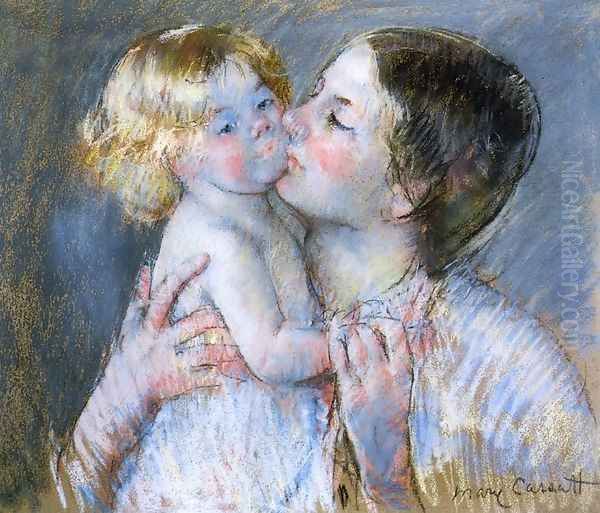 A Kiss For Baby Anne2 Oil Painting by Mary Cassatt