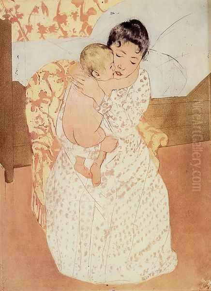 Nude Child Oil Painting by Mary Cassatt