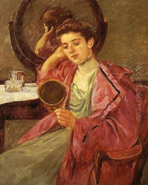 Antoinette At Her Dressing Table Oil Painting by Mary Cassatt