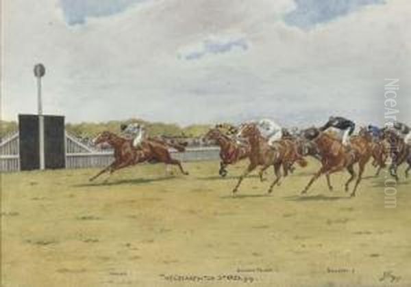 The Cesarewitch Stakes Oil Painting by Isaac Cullin