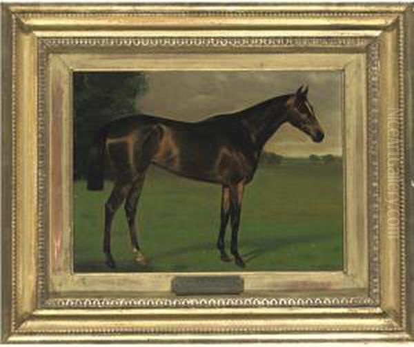 Cap And Bells Ii, By Domino Out Of Ben My Chree, Winner Of The Epsom Oaks Oil Painting by Isaac Cullin