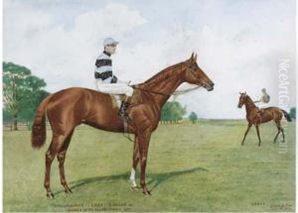 Mr W.b. Purefoy's Lully With B. Dillon Up, And Sancy Oil Painting by Isaac Cullin