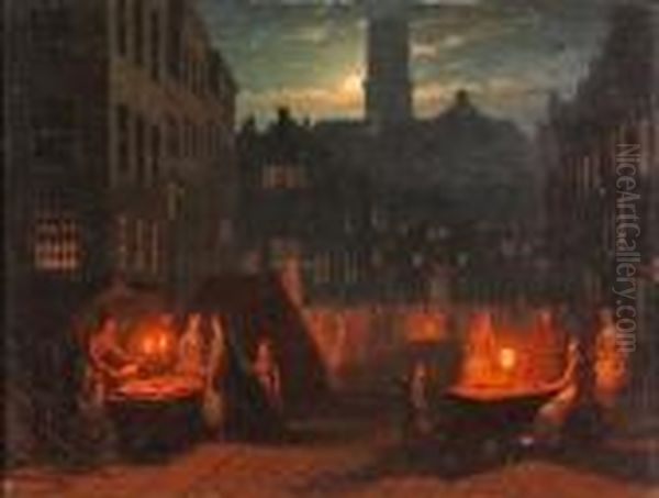 Mercado Nocturno Oil Painting by Johann Mongels Culverhouse