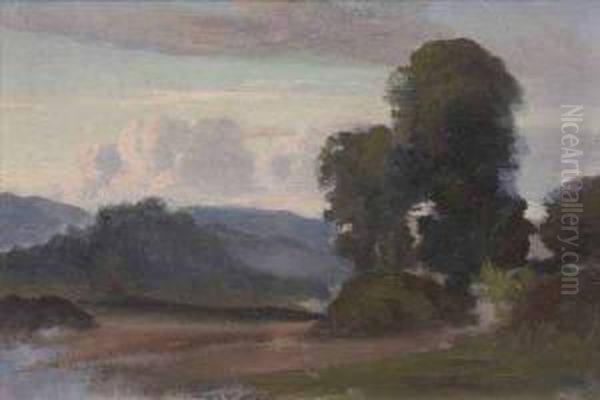 Scorcio Di Paesaggio Oil Painting by Ettore Cumbo