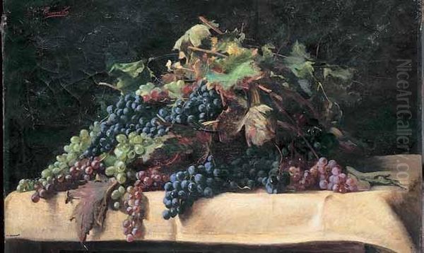 Natura Morta Con Uva Oil Painting by Ettore Cumbo