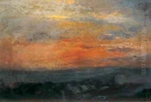 Tramonto Sul Mare Oil Painting by Ettore Cumbo