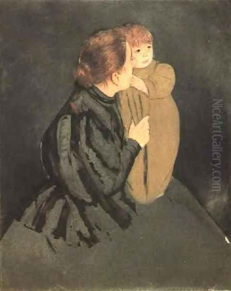 Peasant Mother And Child Oil Painting by Mary Cassatt