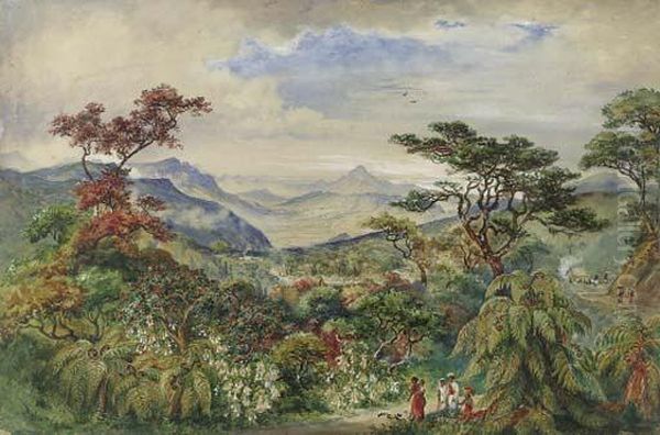 Ramboda Pass, Ceylon Oil Painting by Constance Fredericka Cumming