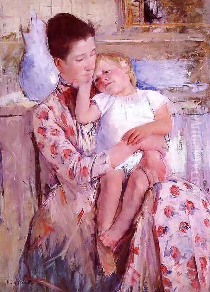 Emmie And Her Child Oil Painting by Mary Cassatt