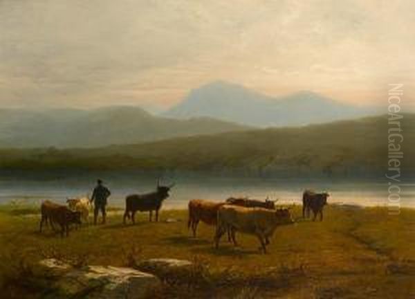 In The Highlands Of Scotland Oil Painting by Conradyn Cunaeus