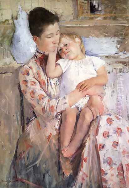 Mother And Child XI Oil Painting by Mary Cassatt