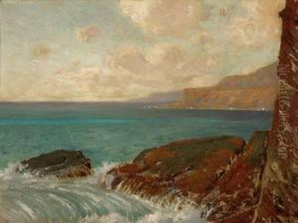 Laguna Coast Oil Painting by Frank William Cuprien