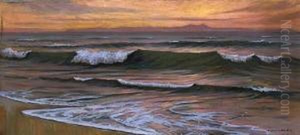 The Afterglow Oil Painting by Frank William Cuprien