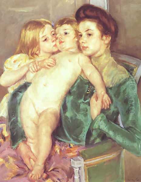 The Caress Oil Painting by Mary Cassatt