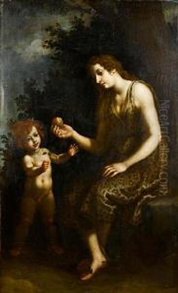 Eve And Her Son Oil Painting by Francesco Curradi