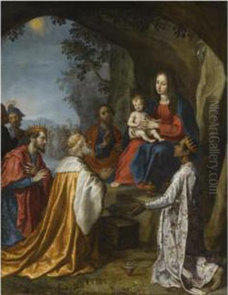 The Adoration Of The Magi Oil Painting by Francesco Curradi