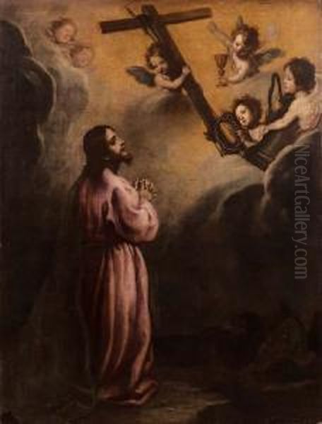 Cristo Con I Simboli Della Passione Oil Painting by Francesco Curradi