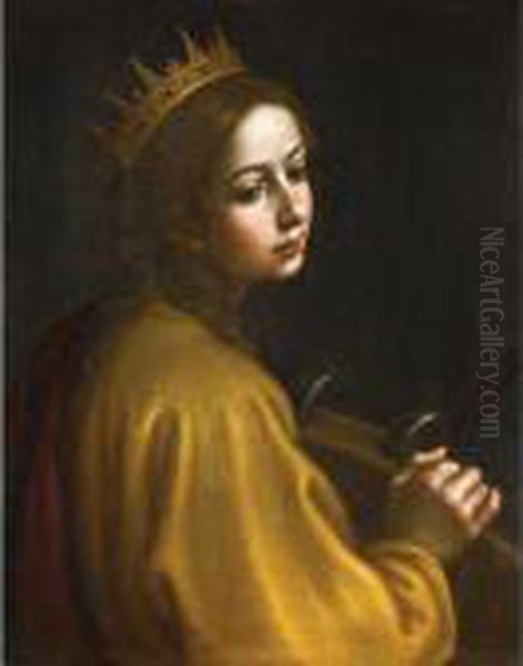 Saint Catherine Of Alexandria Oil Painting by Francesco Curradi