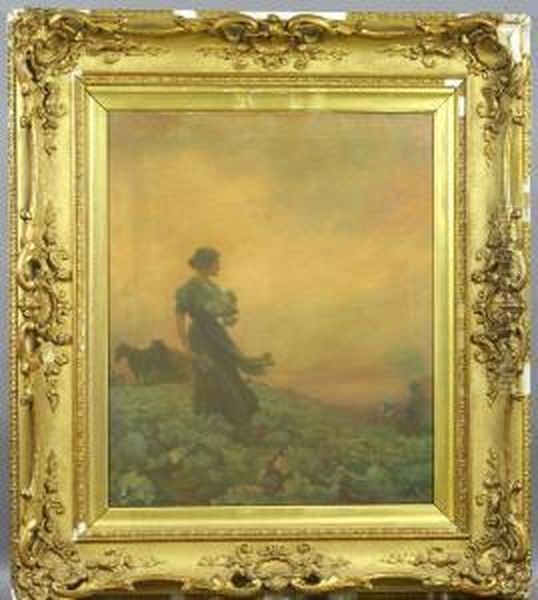 The Cabbage Field Oil Painting by Charles Curran