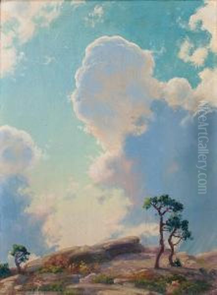 Beginning Of Shower Oil Painting by Charles Curran