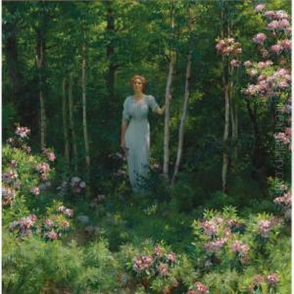 The Edge Of The Woods Oil Painting by Charles Curran