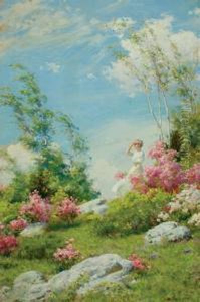 May Morning Oil Painting by Charles Curran