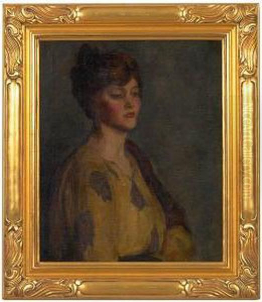 Portrait Of A Woman Oil Painting by Charles Curran