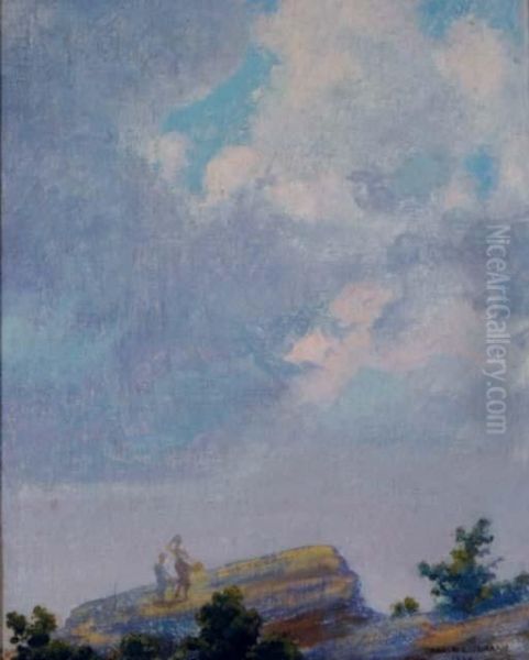 Clouds Forming Before A Shower Oil Painting by Charles Curran