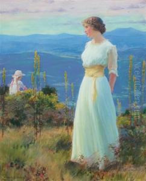 ''far Away Thoughts'' Oil Painting by Charles Curran