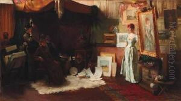 Fair Critics Oil Painting by Charles Curran