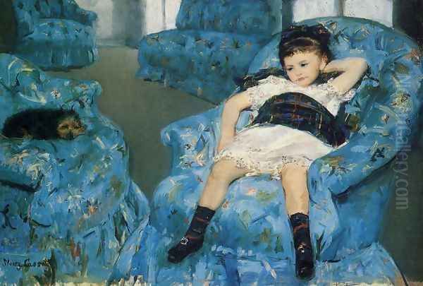 Portrait Of A Little Girl Oil Painting by Mary Cassatt