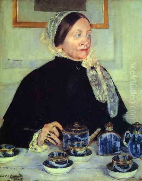 Lady at the Tea Table, 1885 Oil Painting by Mary Cassatt