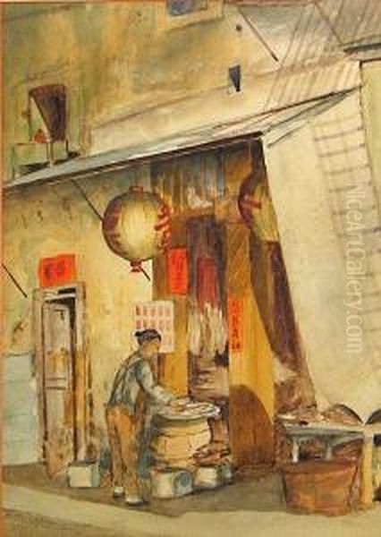 Chinatown Oil Painting by Edward Wilson Currier