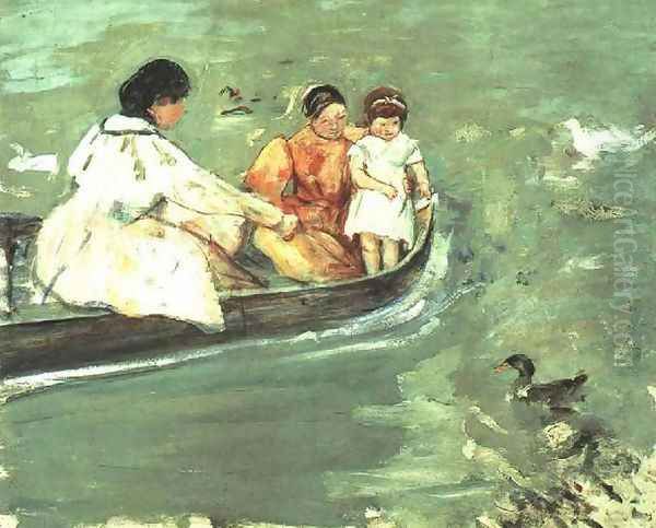 On The Water Oil Painting by Mary Cassatt