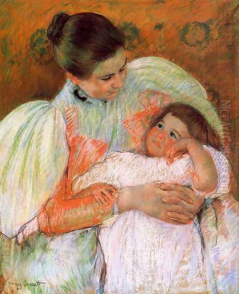 Nurse And Child Oil Painting by Mary Cassatt