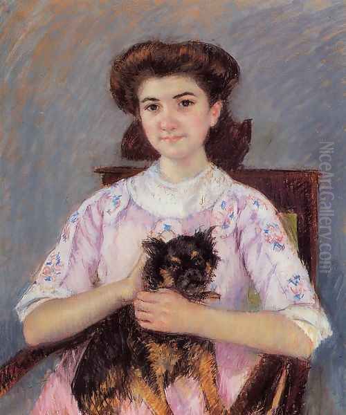 Portrait Of Marie Louise Durand Ruel Oil Painting by Mary Cassatt