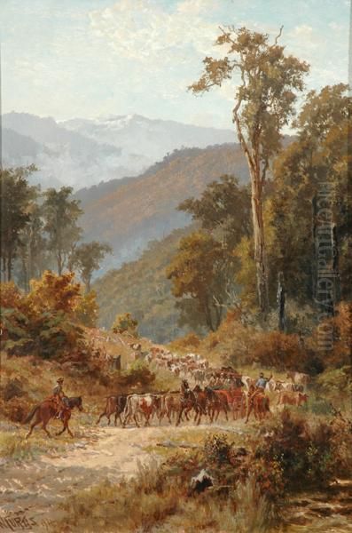 Bush Traffic Oil Painting by James Waltham Curtis