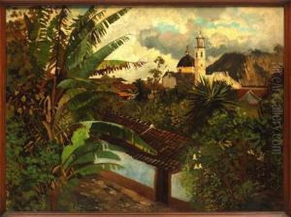 Paisaje De Orizaba Oil Painting by Josep I Cusachscusachs