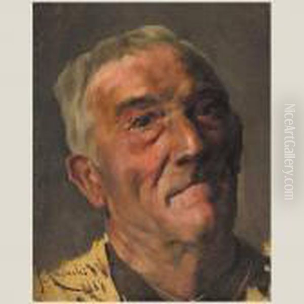 Retrato De Anciano Oil Painting by Josep I Cusachscusachs