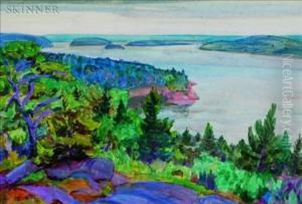 Deep Cove From The Artist's Cottage Oil Painting by Carl Gordon Cutler